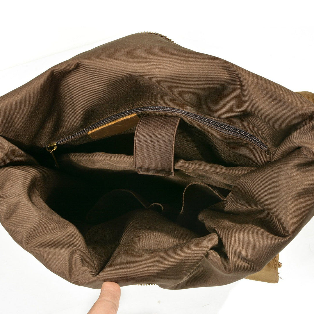 Eryndor | Two-tone Backpack in Waxed Canvas and Leather