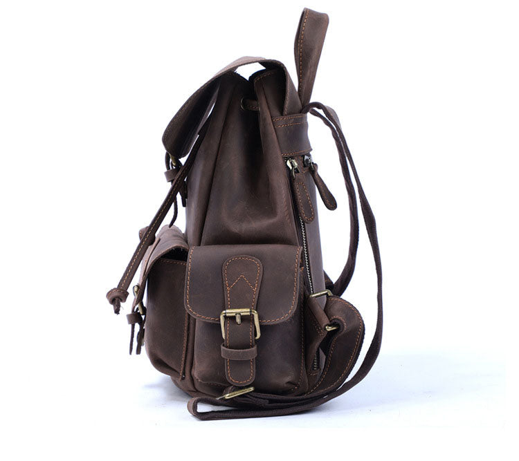 Roux | Vintage Leather Backpack with Buckle