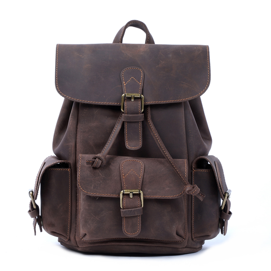 Roux | Vintage Leather Backpack with Buckle