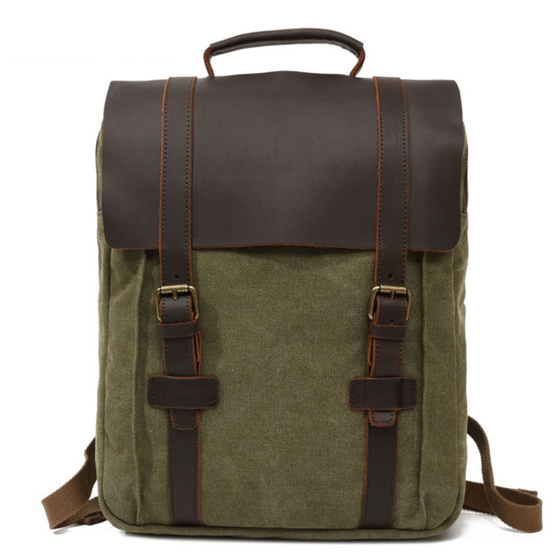 Fenric | Vintage Canvas and Leather Backpack
