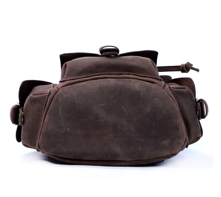 Roux | Vintage Leather Backpack with Buckle
