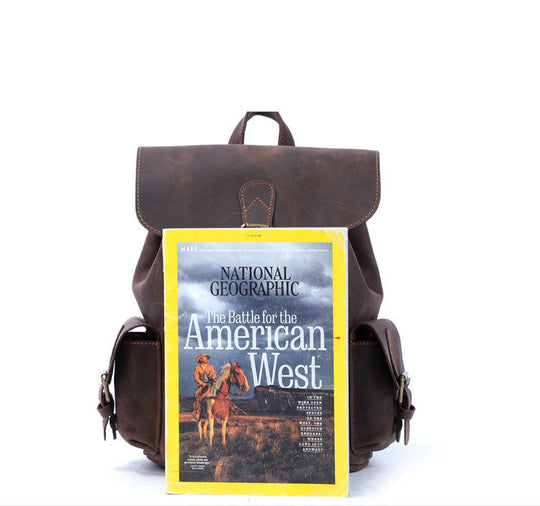 Roux | Vintage Leather Backpack with Buckle