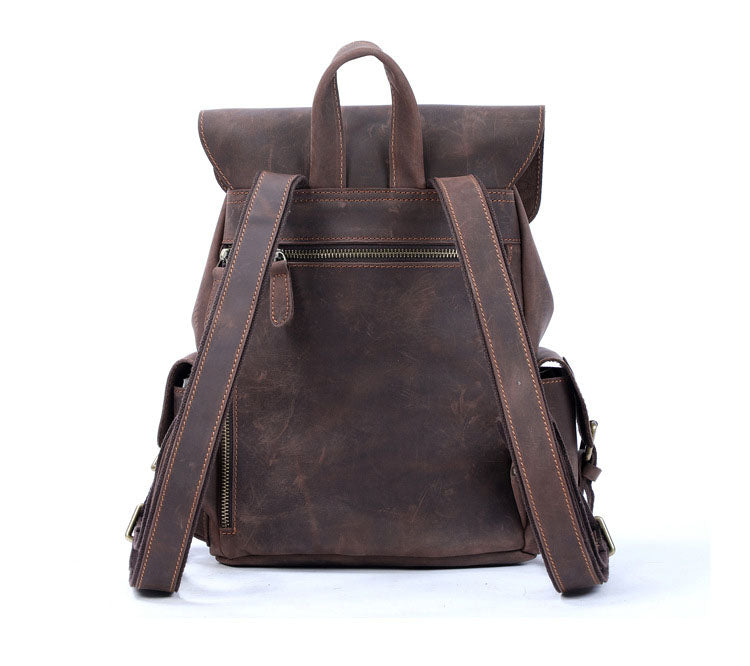 Roux | Vintage Leather Backpack with Buckle