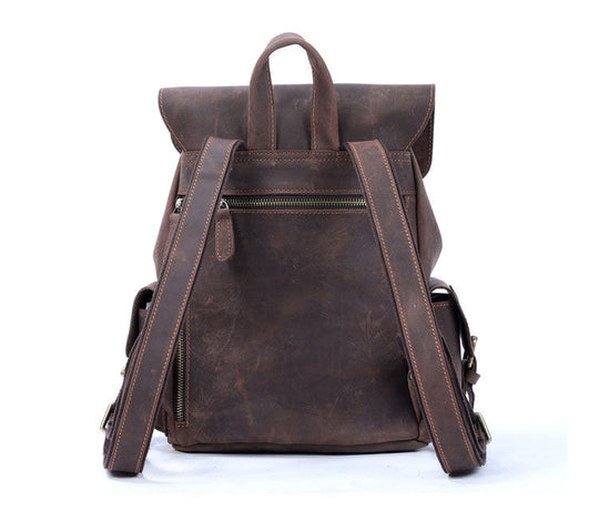 Roux | Vintage Leather Backpack with Buckle