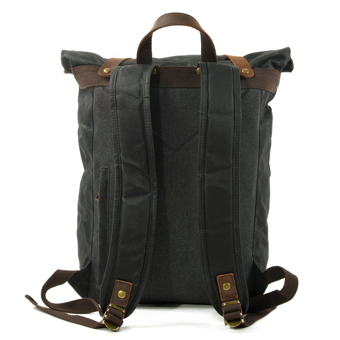 Lennox | Sturdy Canvas and Leather Rolltop Backpack