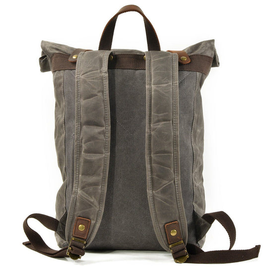 Lennox | Sturdy Canvas and Leather Rolltop Backpack