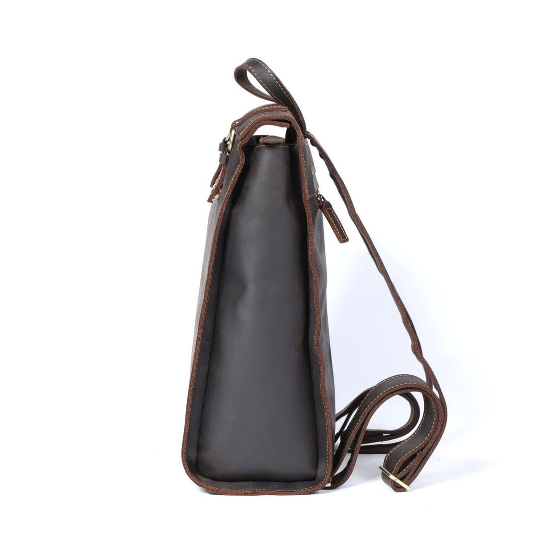 Alder | Vintage Leather Backpack with Flap