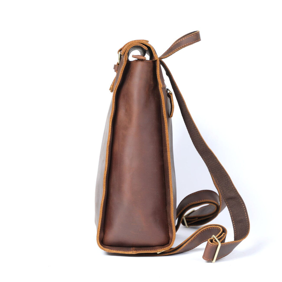Alder | Vintage Leather Backpack with Flap