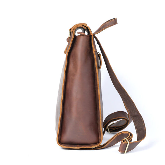 Alder | Vintage Leather Backpack with Flap
