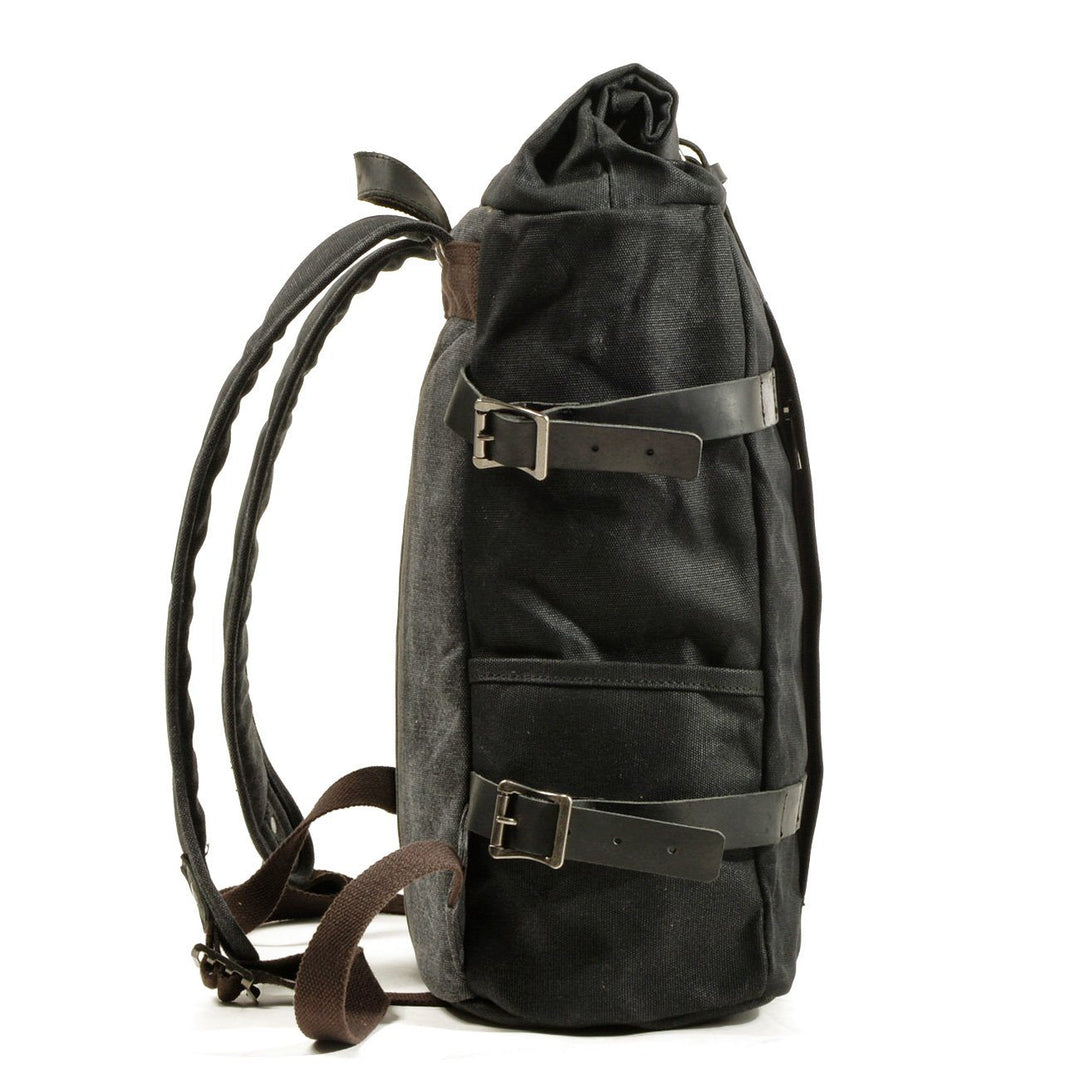 Vetra | Minimalist Waxed Canvas Rolltop Backpack