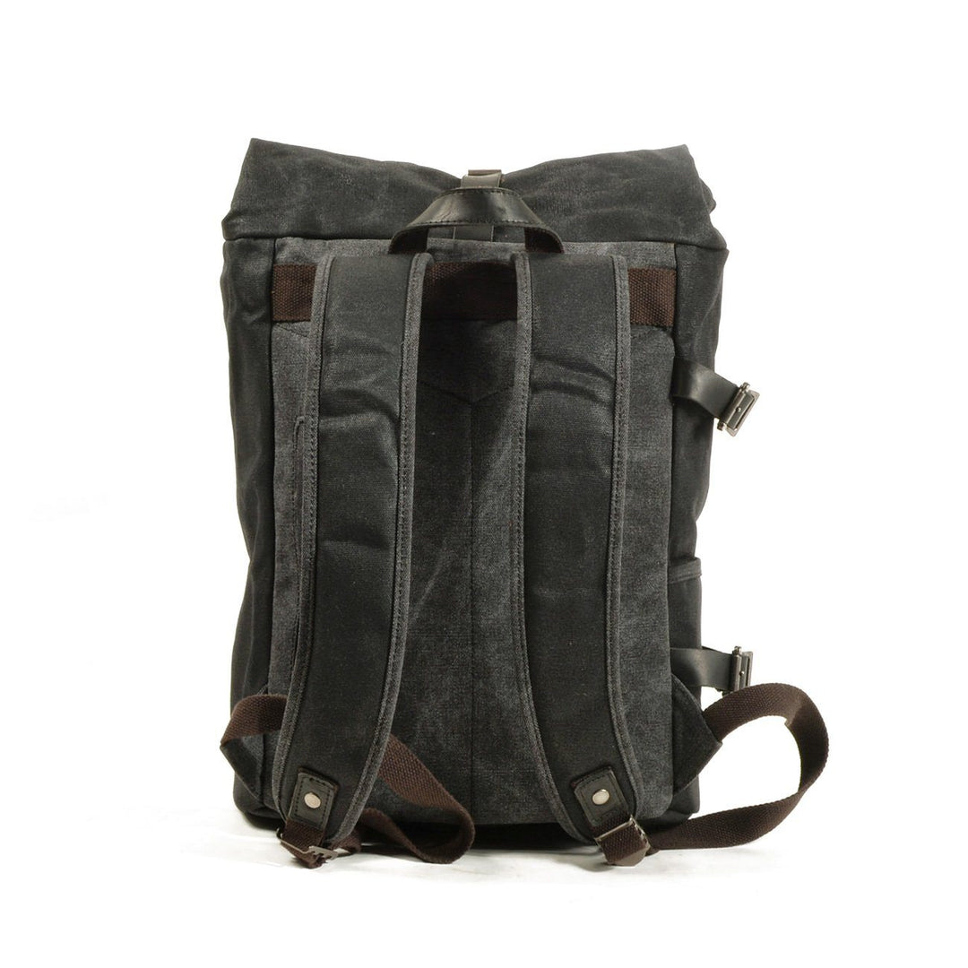 Vetra | Minimalist Waxed Canvas Rolltop Backpack