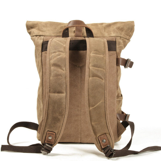 Vetra | Minimalist Waxed Canvas Rolltop Backpack