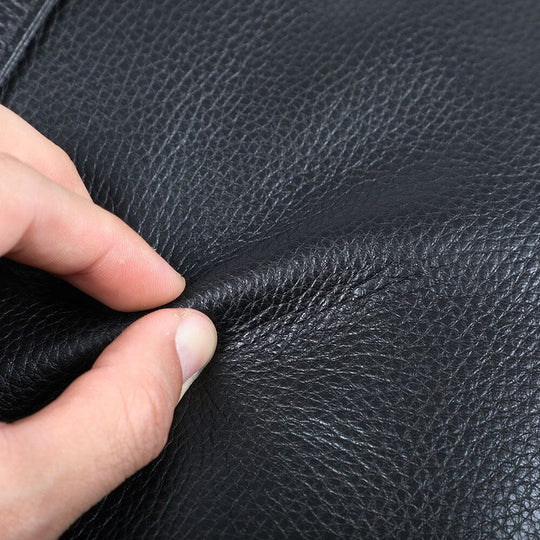 Niko | Black Leather Laptop Backpack