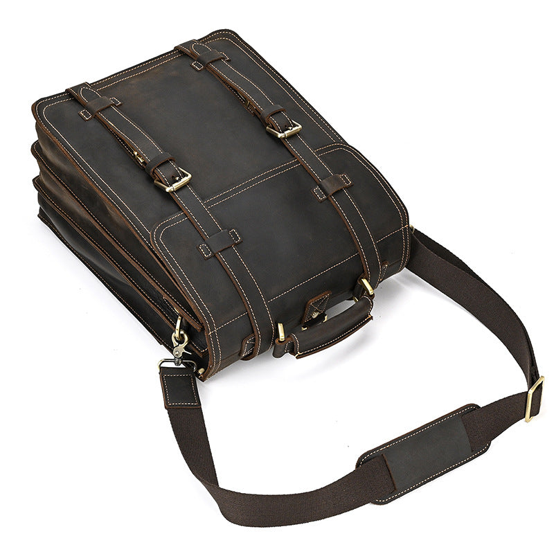 Eris | Vintage Leather Backpack with Removable Straps