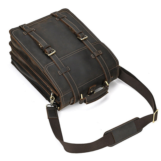 Eris | Vintage Leather Backpack with Removable Straps