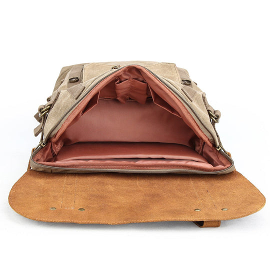 Caelen | Vintage Waxed Canvas and Leather Camera Backpack