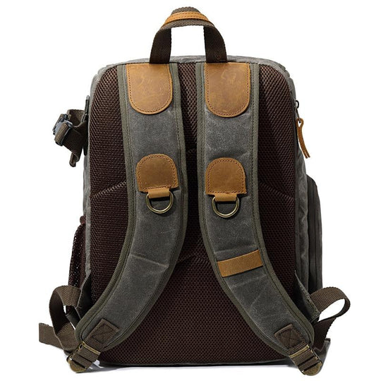 Luthar | Vintage Canvas and Leather Camera Backpack
