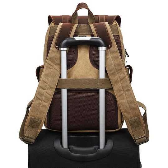Arvid | Vintage Canvas and Leather Backpack