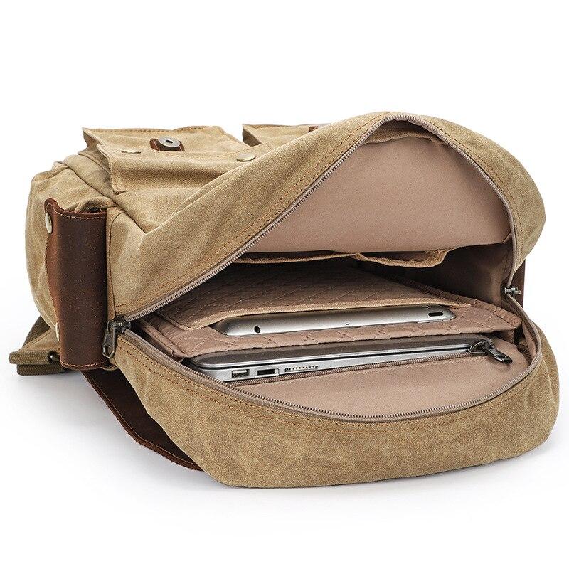 Arvid | Vintage Canvas and Leather Backpack