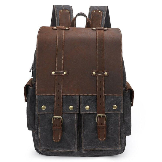 Arvid | Vintage Canvas and Leather Backpack