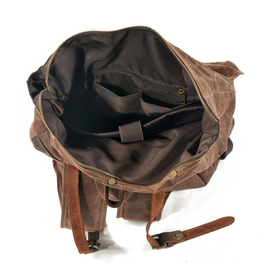 Elric | Vintage Waxed Canvas and Leather Backpack