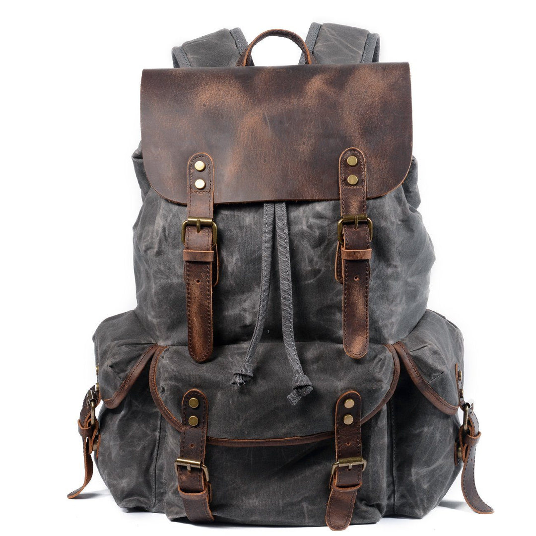 Ravn | Vintage Backpack Made of Waxed Canvas and Leather