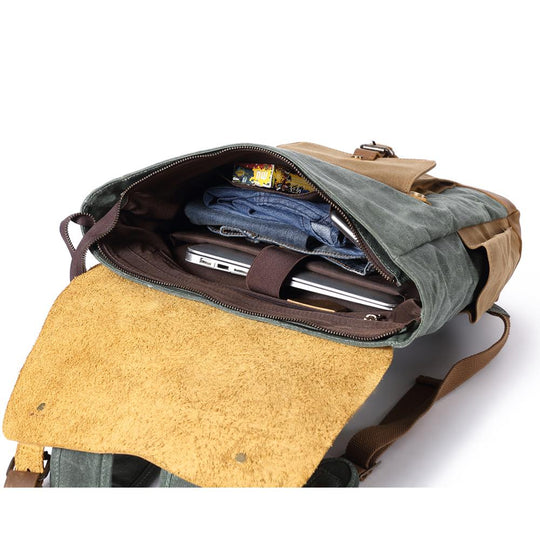 Maven | Vintage Canvas Leather Backpack