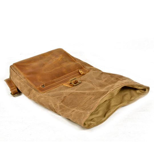 Halden | Vintage Canvas and Leather Rolltop Backpack