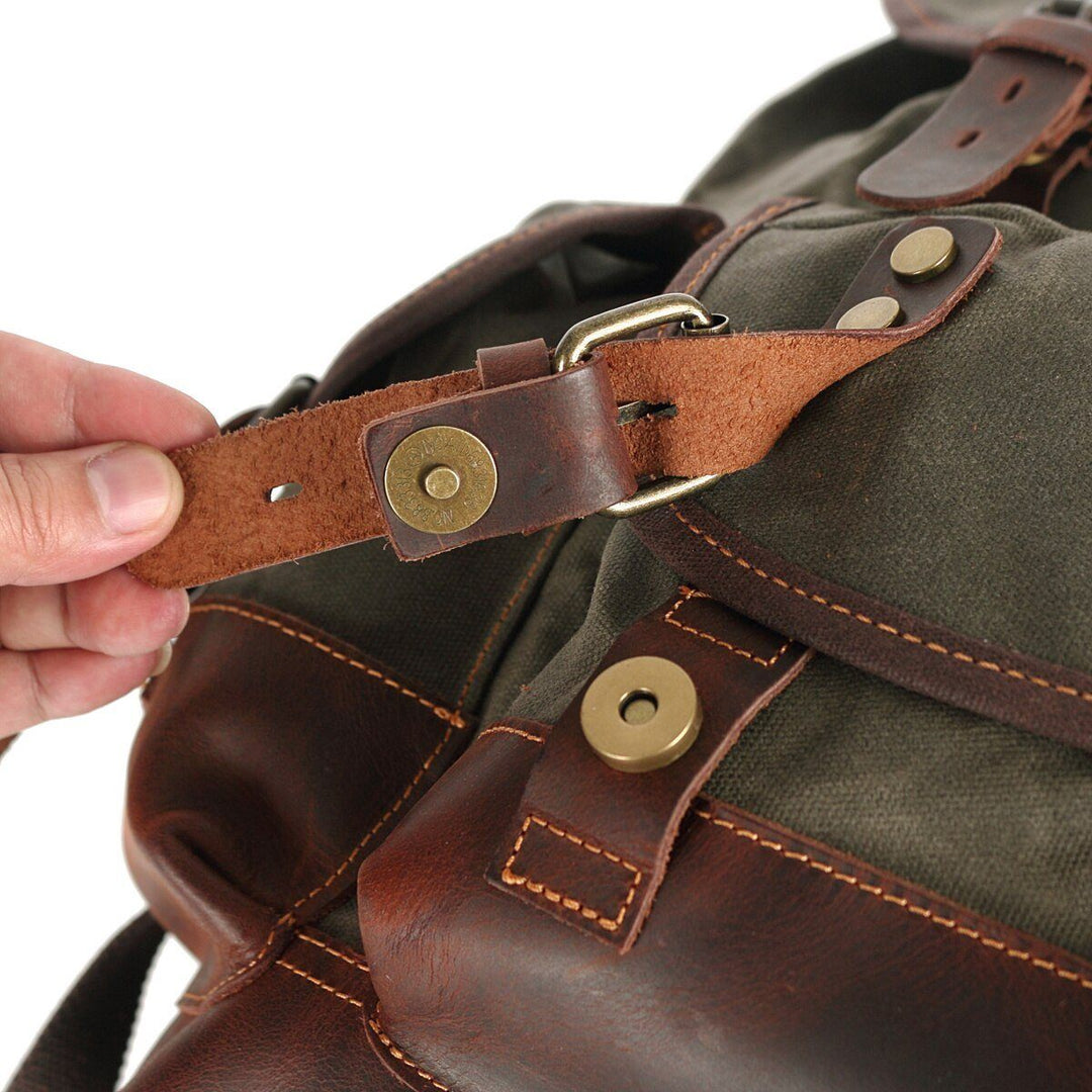 Atlas | Vintage Canvas Leather Hiking Backpack