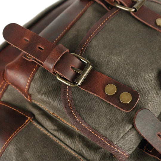 Atlas | Vintage Canvas Leather Hiking Backpack