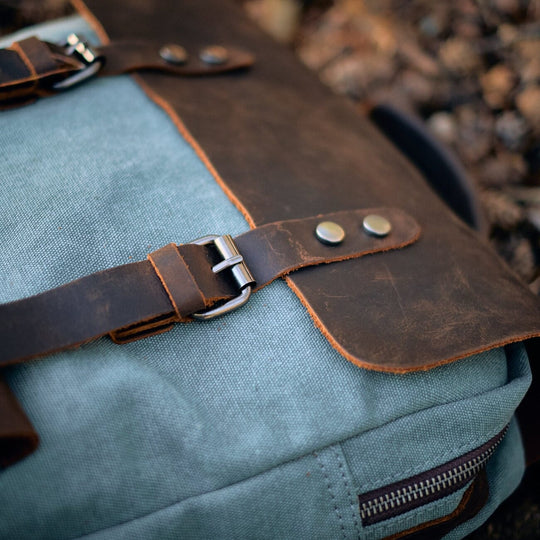 Asher | Vintage Canvas Leather Backpack