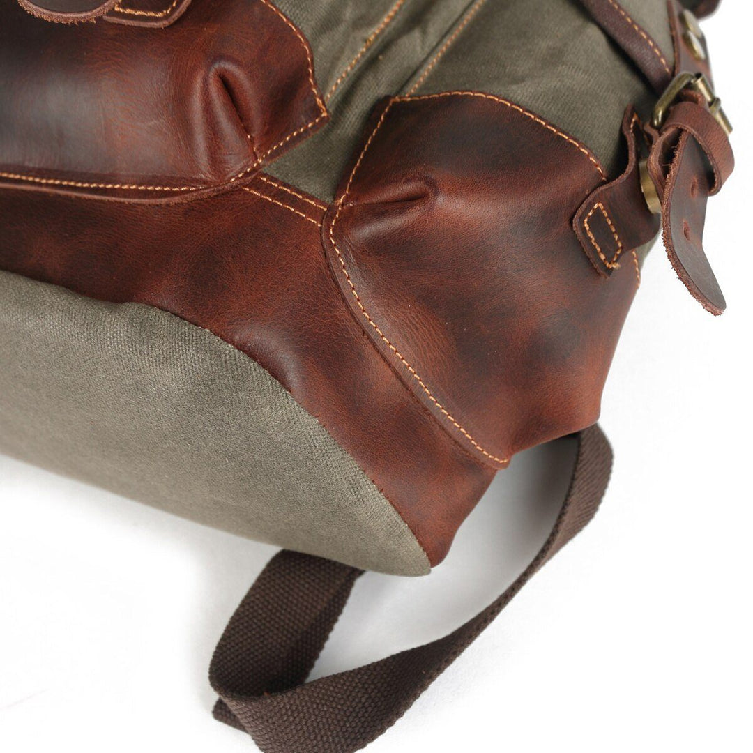 Atlas | Vintage Canvas Leather Hiking Backpack