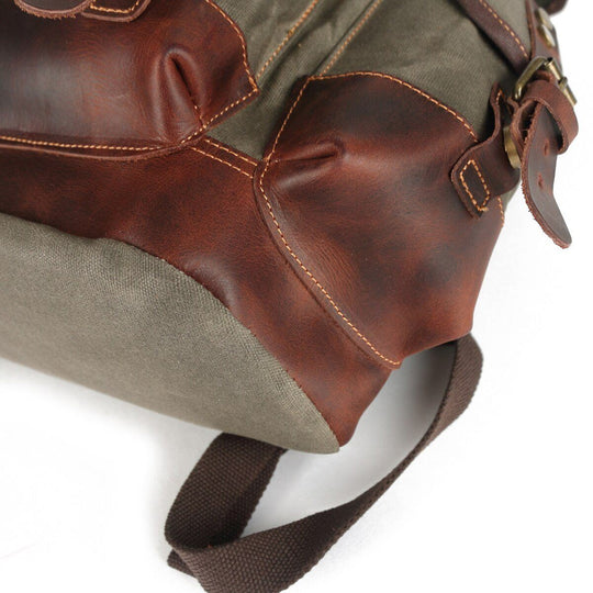 Atlas | Vintage Canvas Leather Hiking Backpack