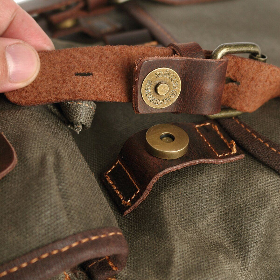 Atlas | Vintage Canvas Leather Hiking Backpack