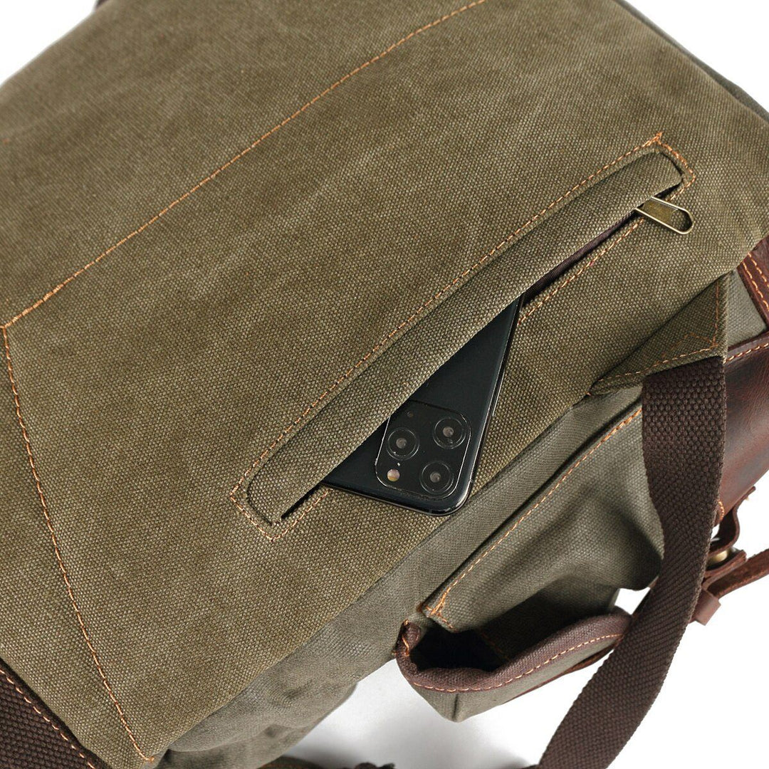 Atlas | Vintage Canvas Leather Hiking Backpack