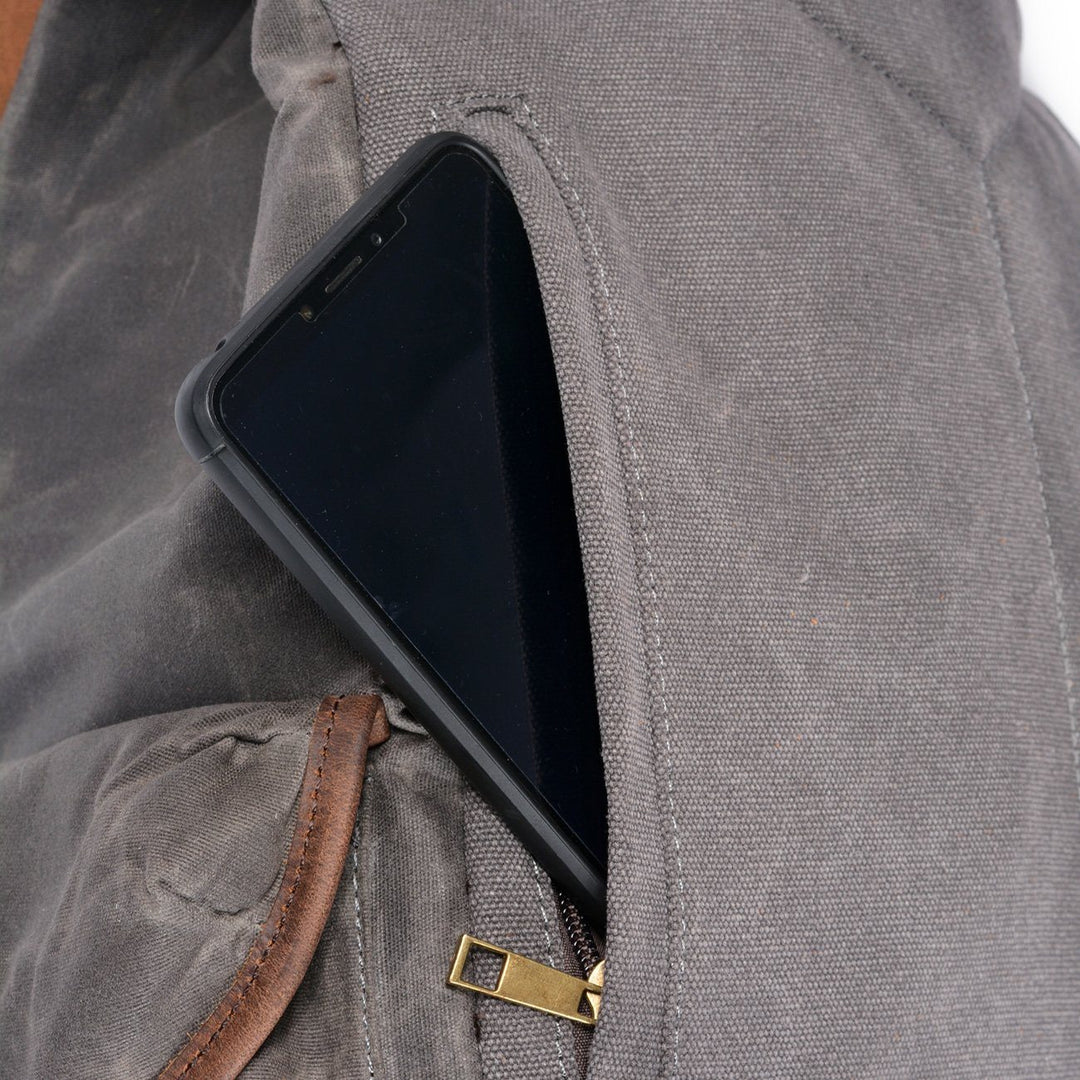 Ravn | Vintage Backpack Made of Waxed Canvas and Leather