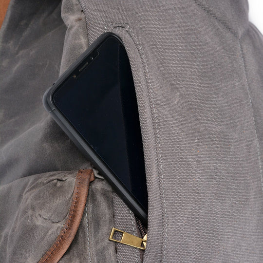 Ravn | Vintage Backpack Made of Waxed Canvas and Leather