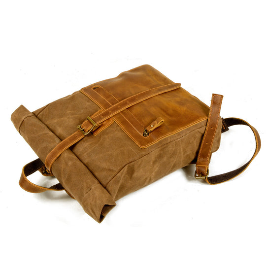 Halden | Vintage Canvas and Leather Rolltop Backpack