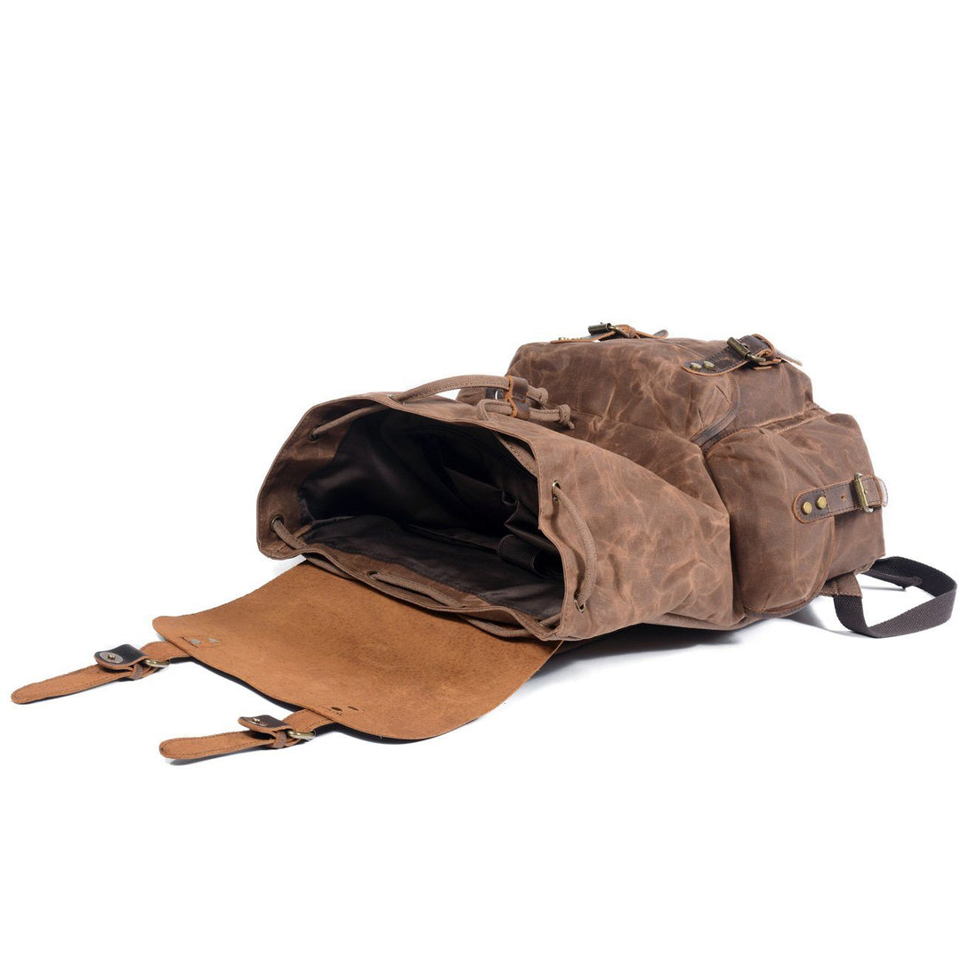 Ravn | Vintage Backpack Made of Waxed Canvas and Leather