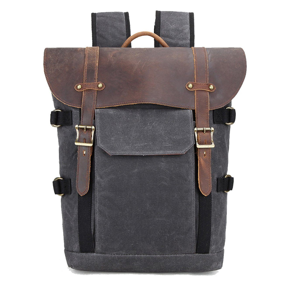 Caelen | Vintage Waxed Canvas and Leather Camera Backpack
