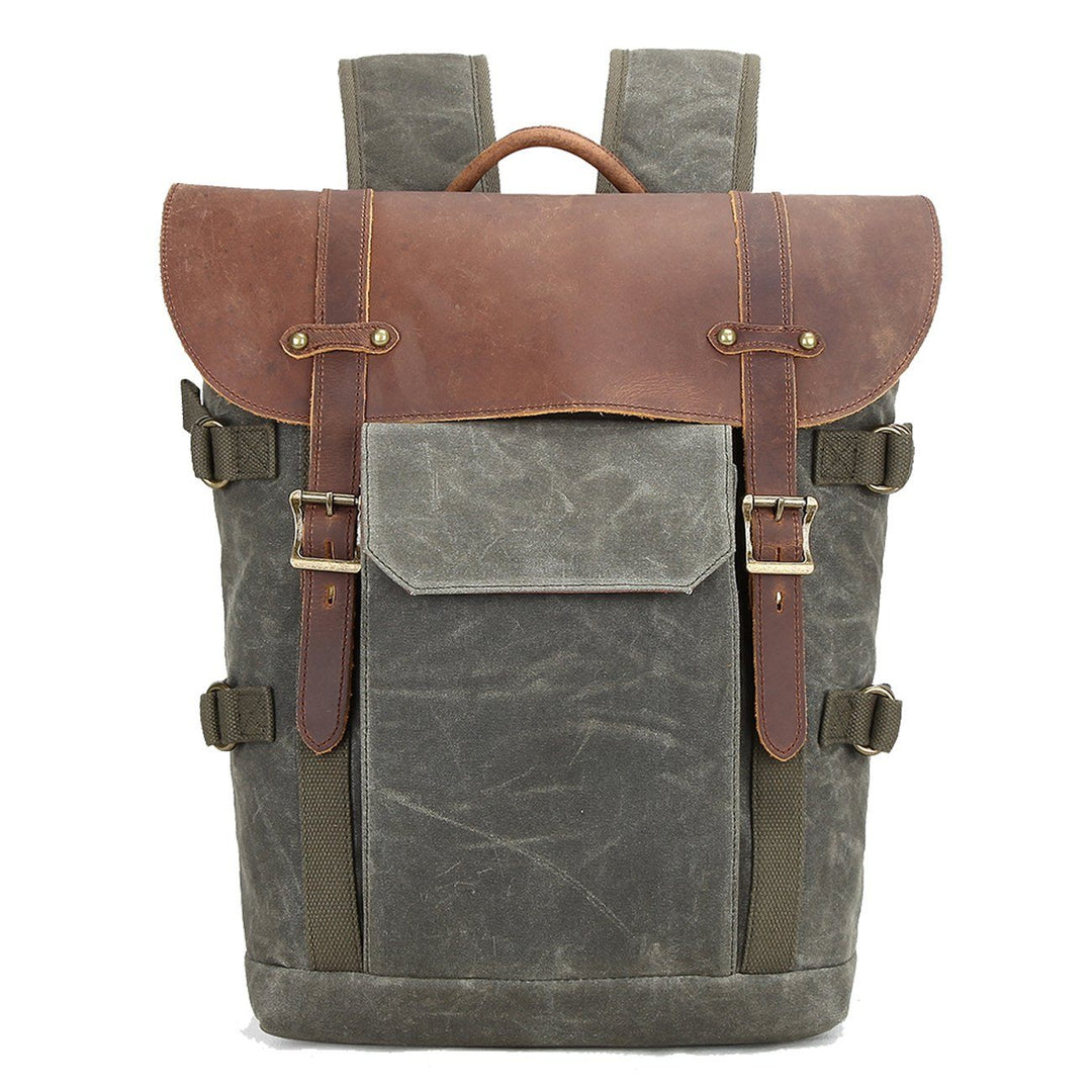 Caelen | Vintage Waxed Canvas and Leather Camera Backpack