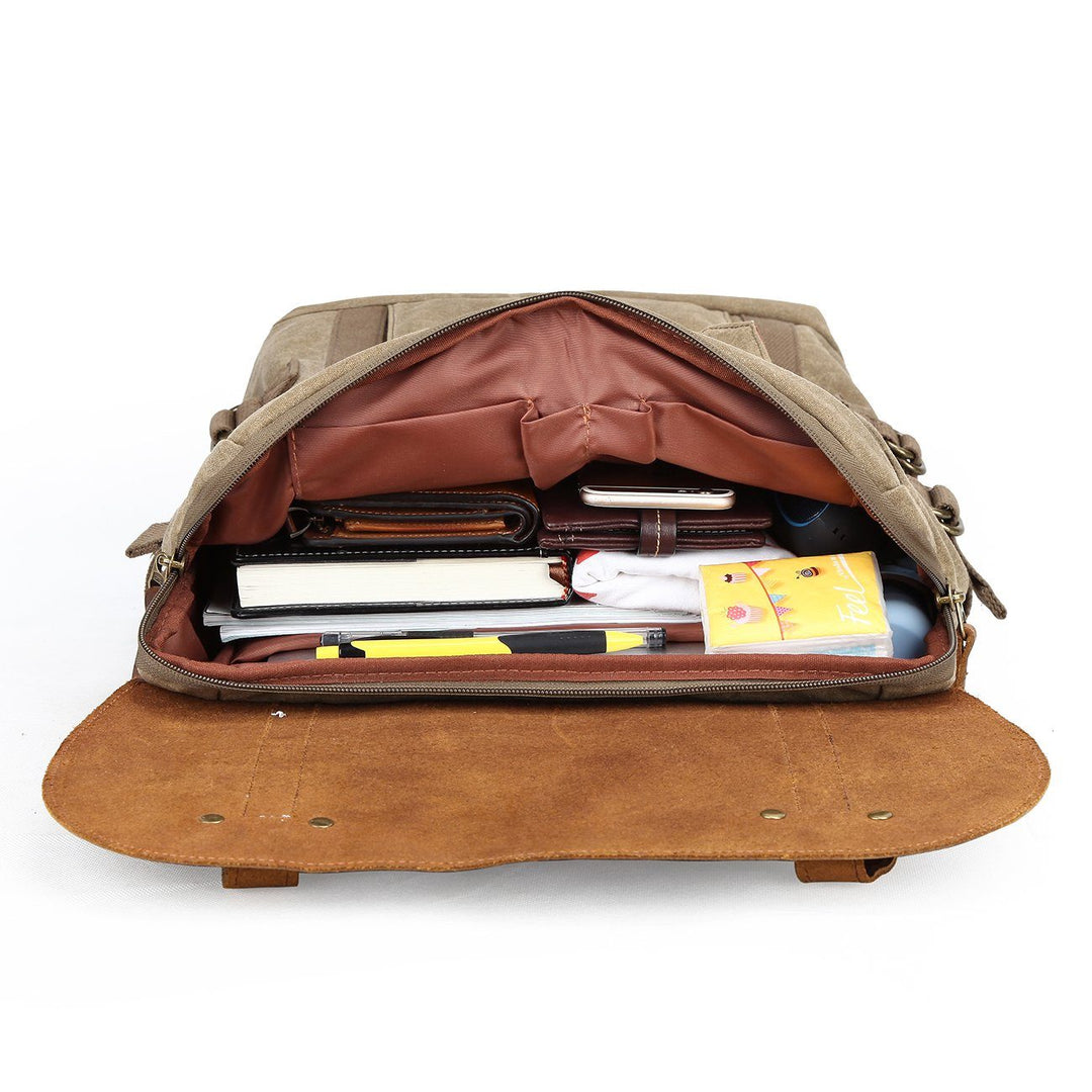 Caelen | Vintage Waxed Canvas and Leather Camera Backpack