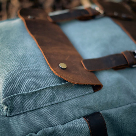 Asher | Vintage Canvas Leather Backpack