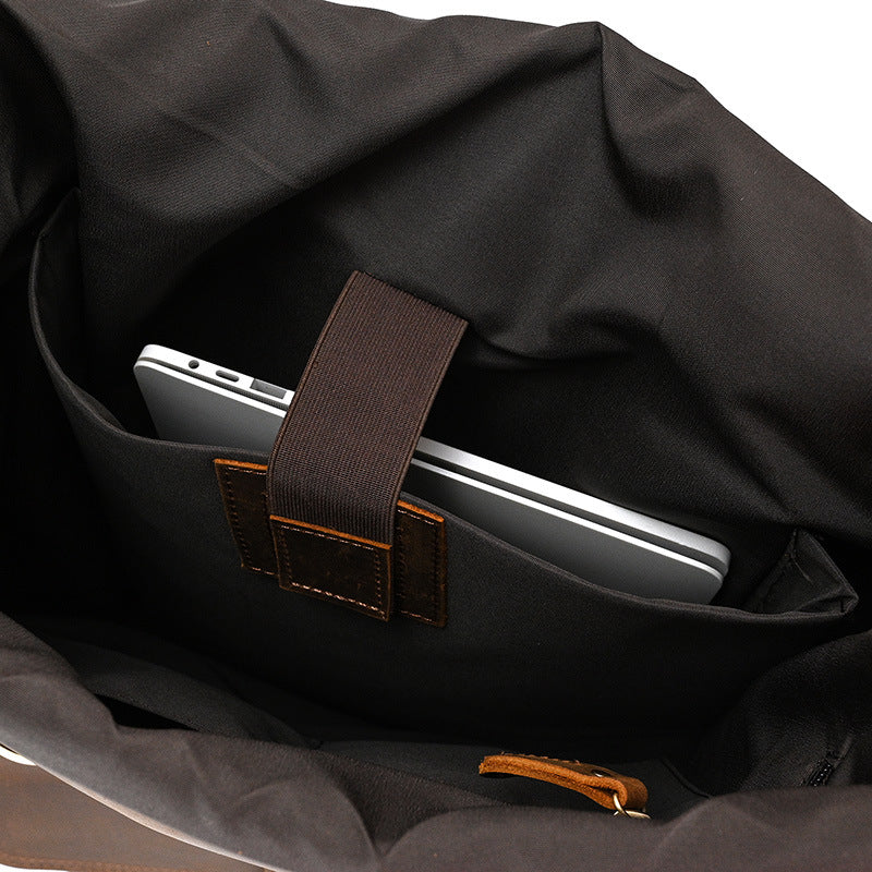 Rowan | Vintage Leather Backpack with Flap