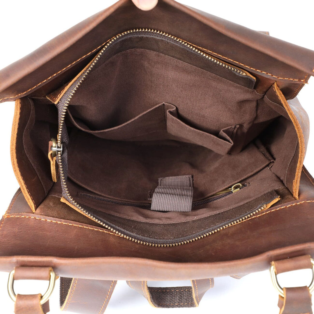 Alder | Vintage Leather Backpack with Flap