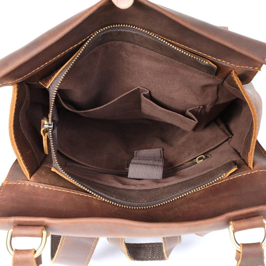 Alder | Vintage Leather Backpack with Flap