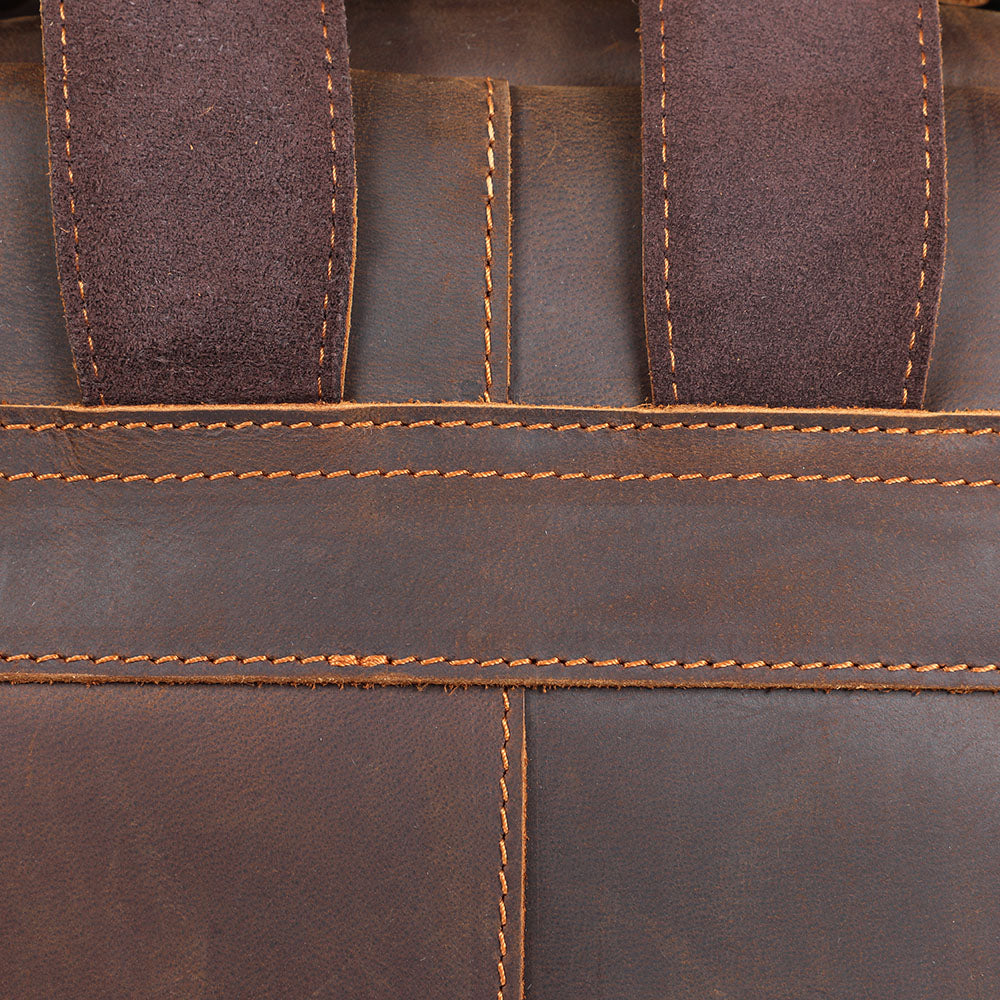 Navi | Vintage Leather Backpack with Zipper