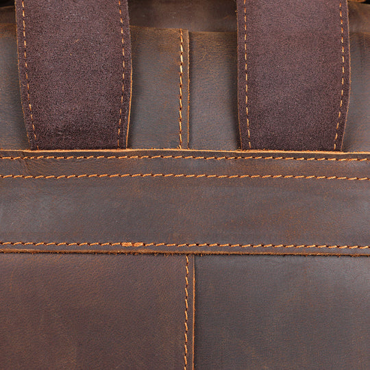 Navi | Vintage Leather Backpack with Zipper