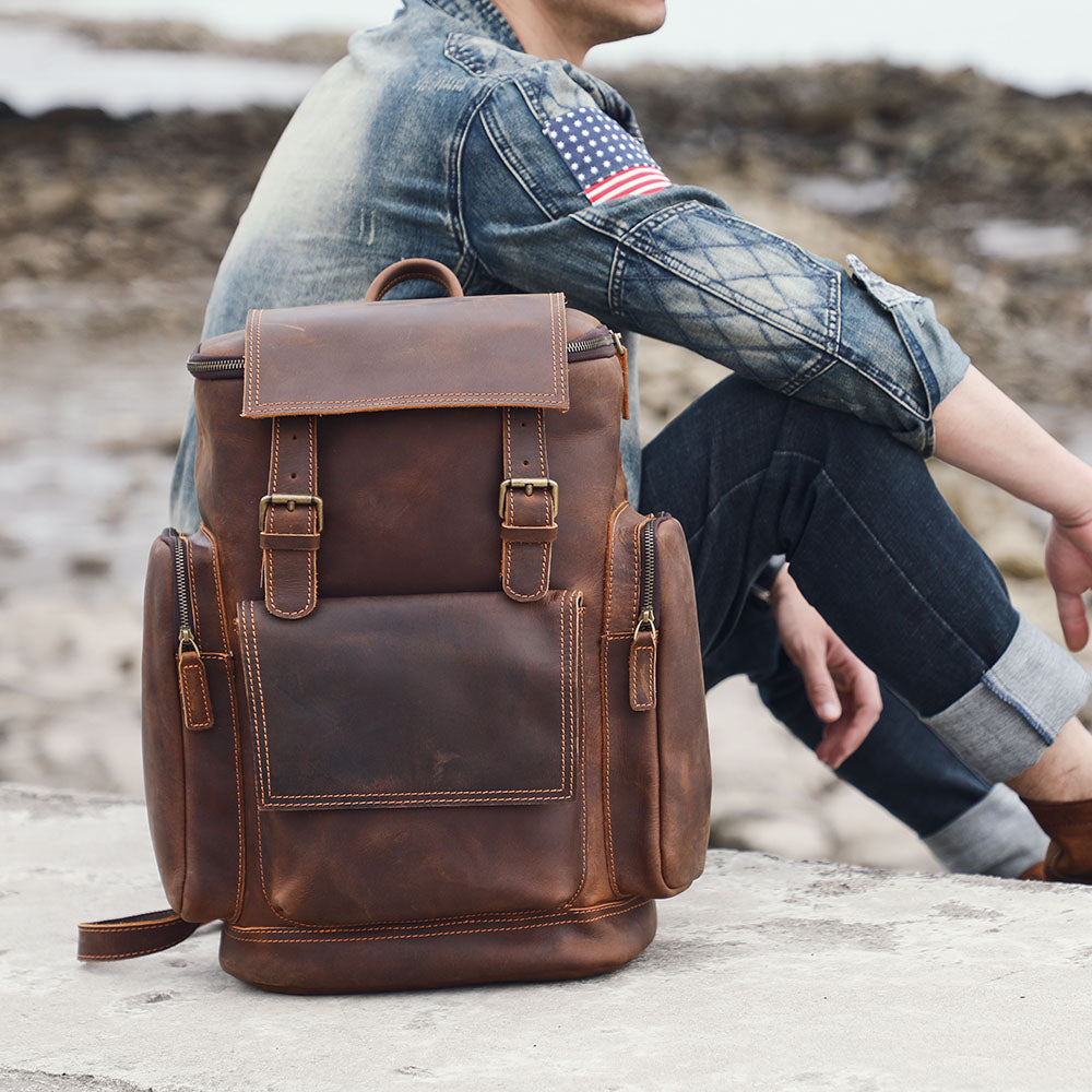 Rosvelle | Leather Laptop Backpack