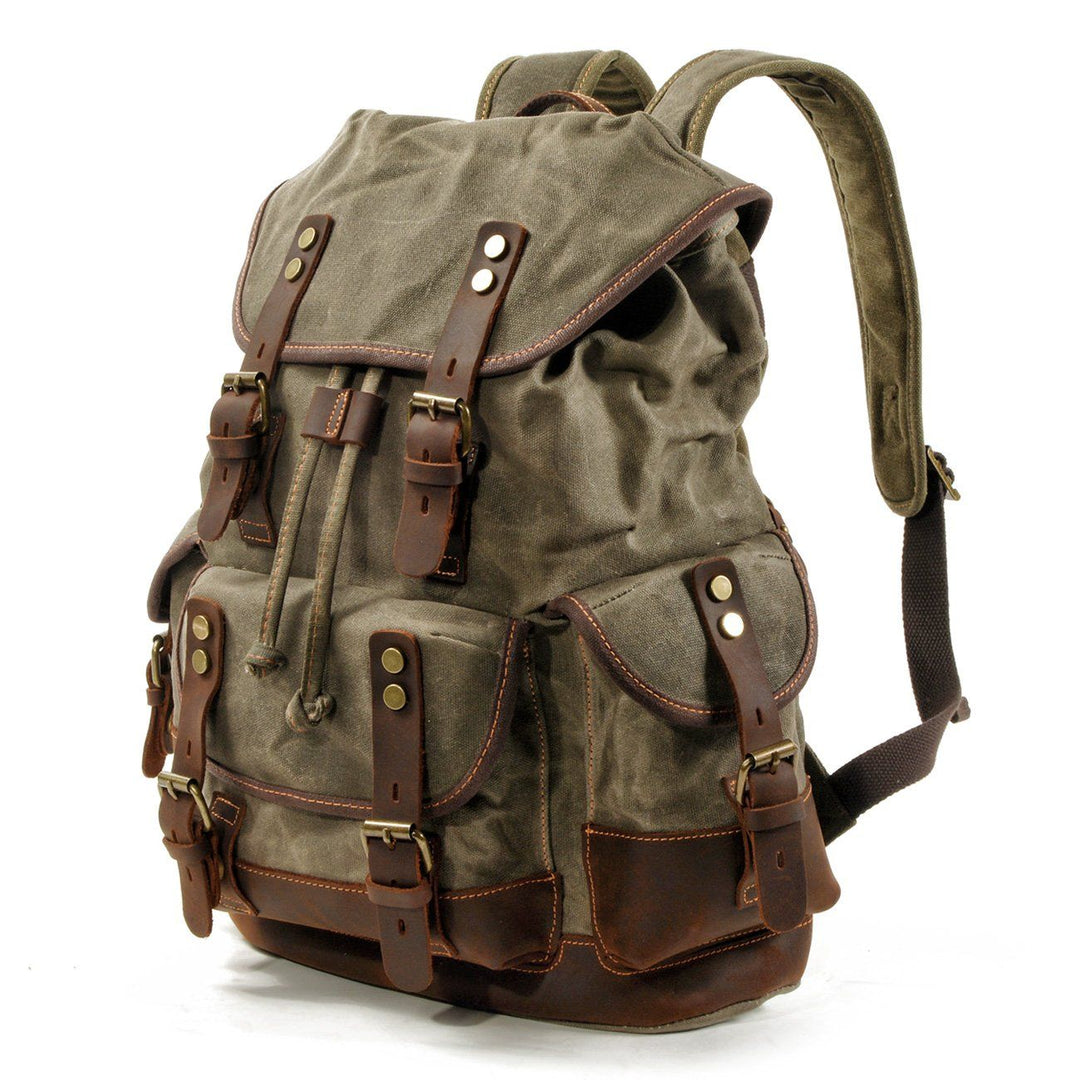 Atlas | Vintage Canvas Leather Hiking Backpack